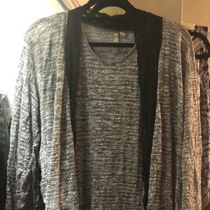 Sweater and sleeveless tunic set